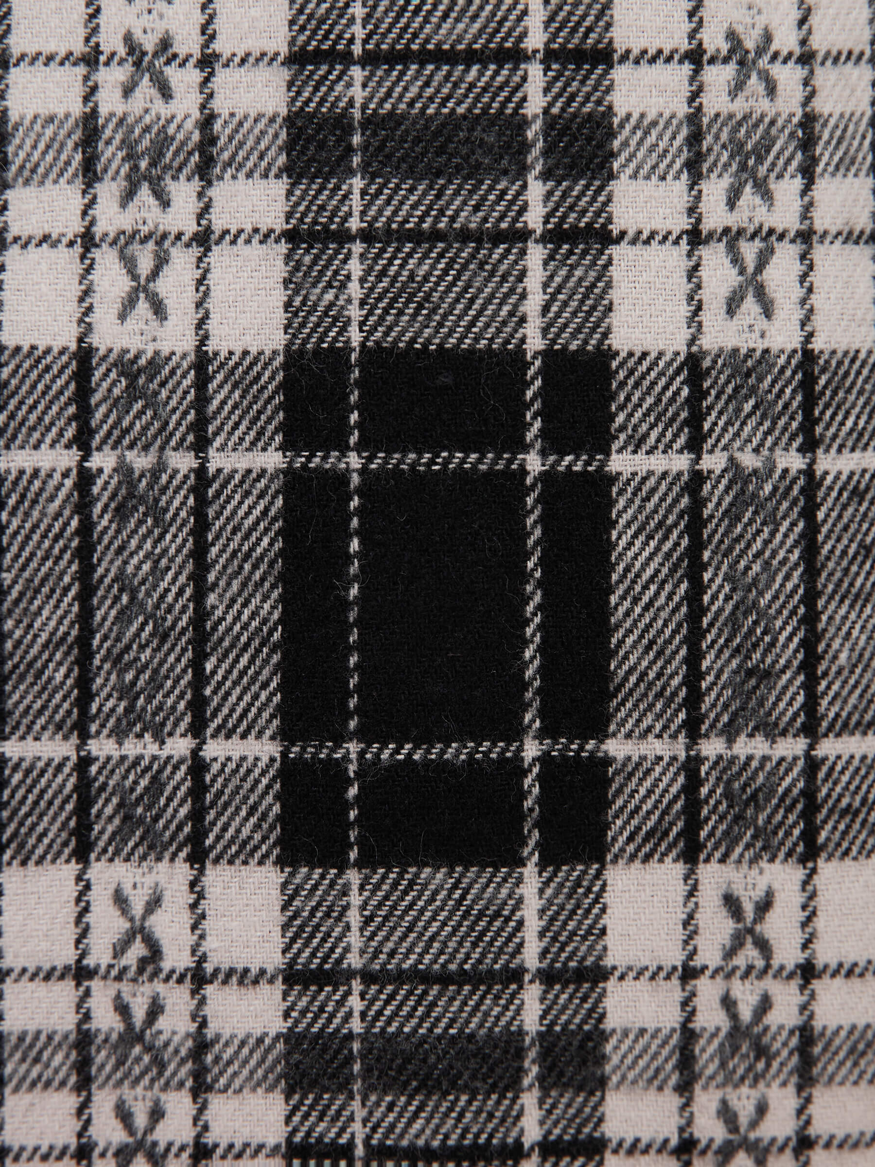 Рубашка фланелевая оверсайз 0121 XS/S, черный - фото 7