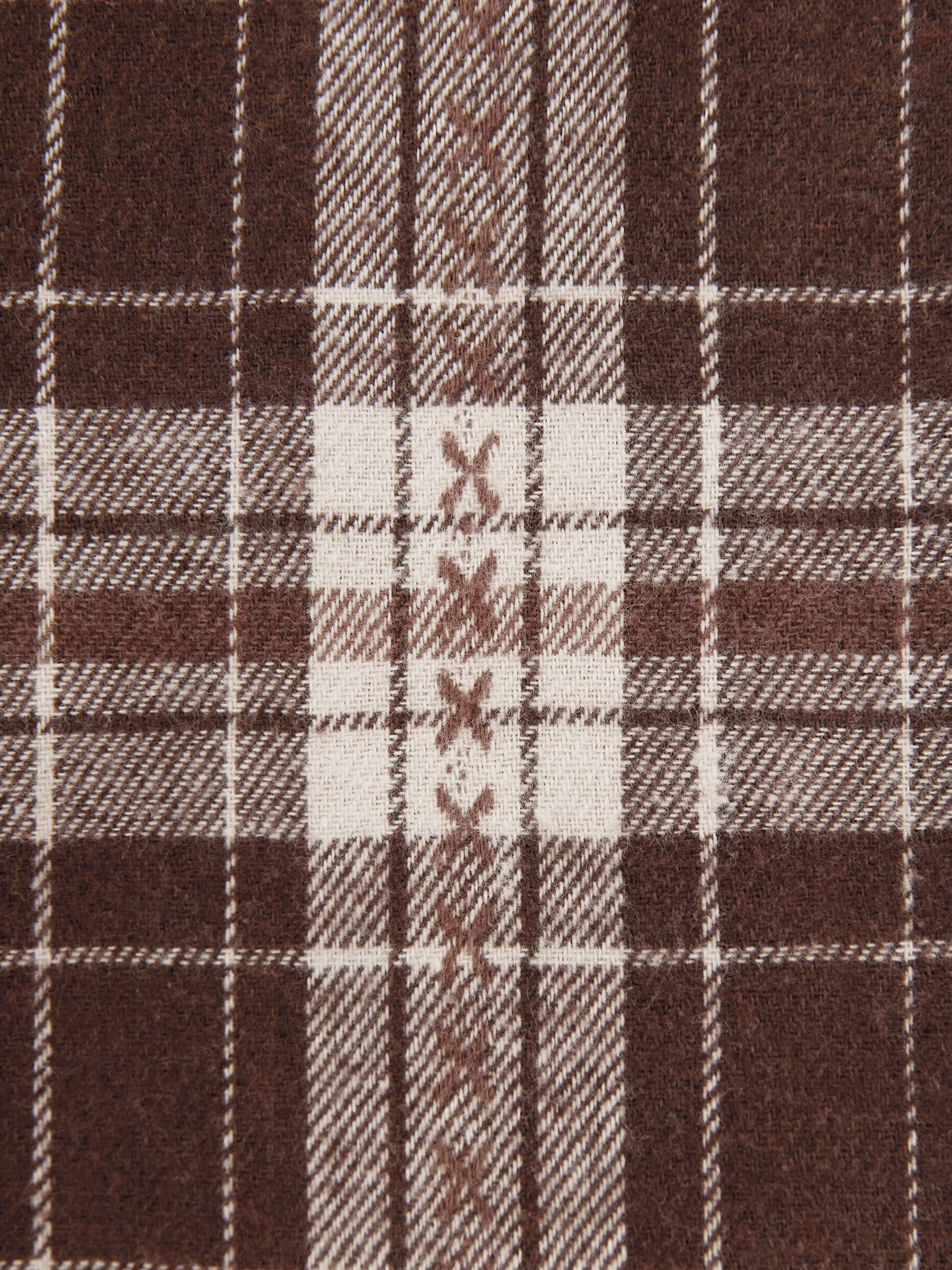 Рубашка фланелевая оверсайз 0121 XS/S, коричневый - фото 8