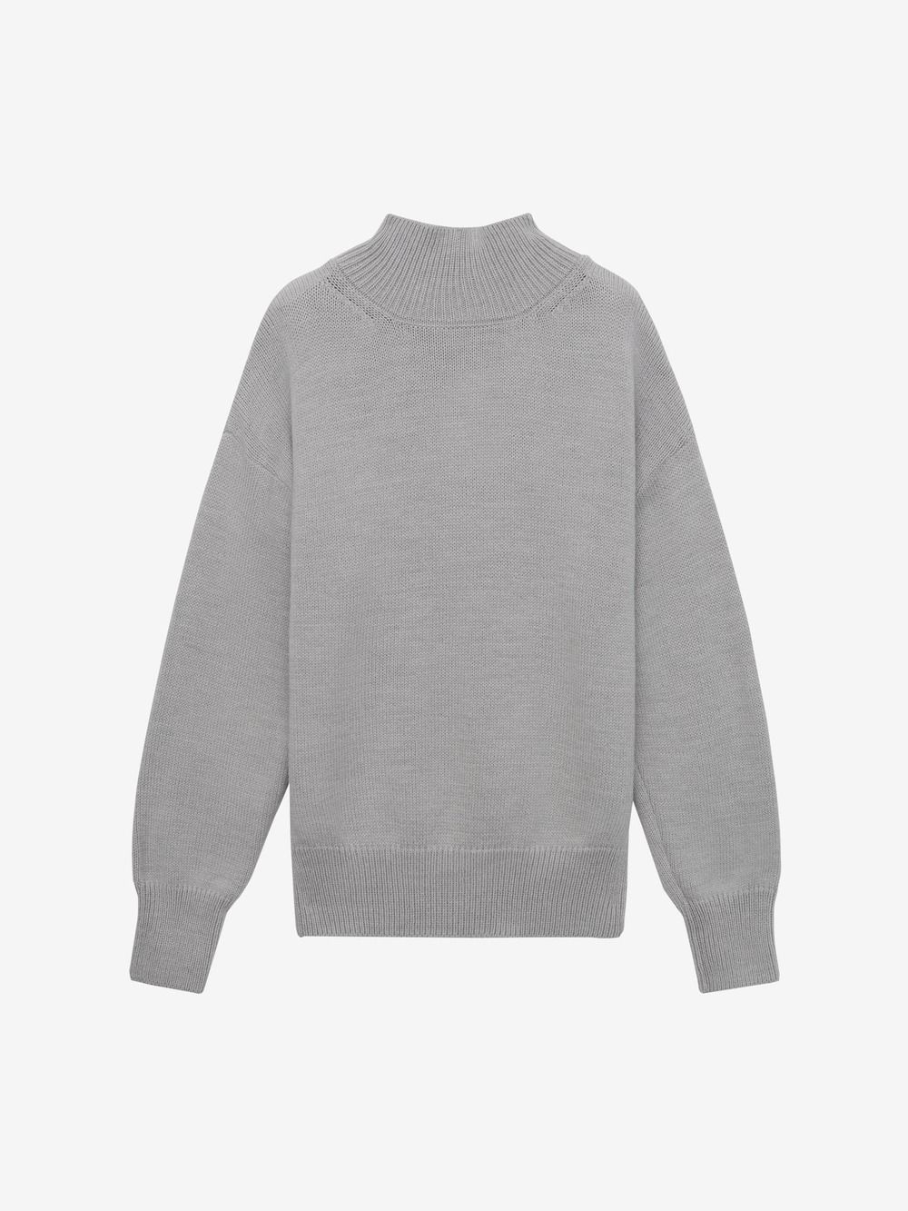 Костюм: свитер оверсайз и брюки M/L, светло-серый - фото 6