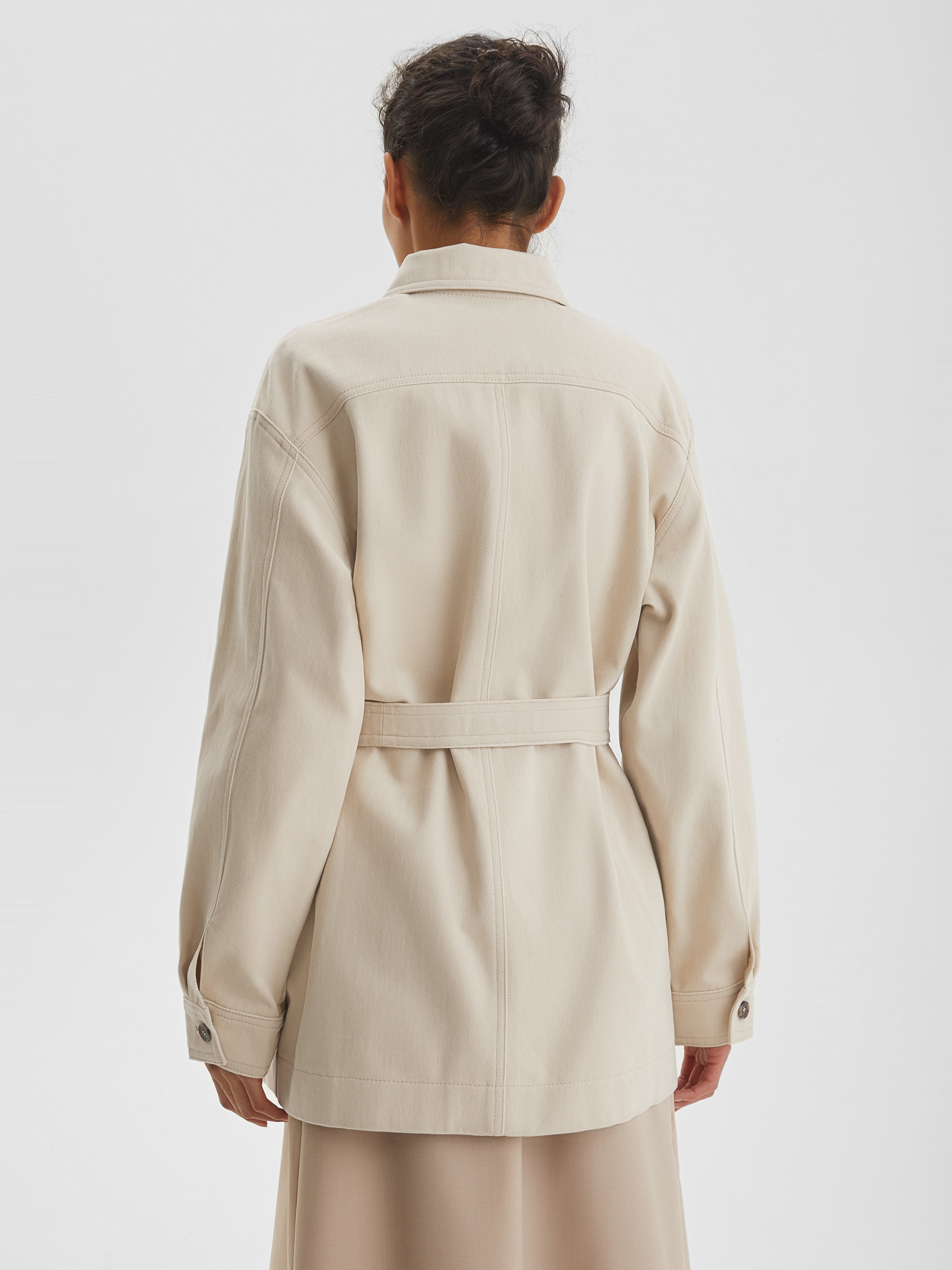 Куртка утилитарного стиля L, молочный - фото 3
