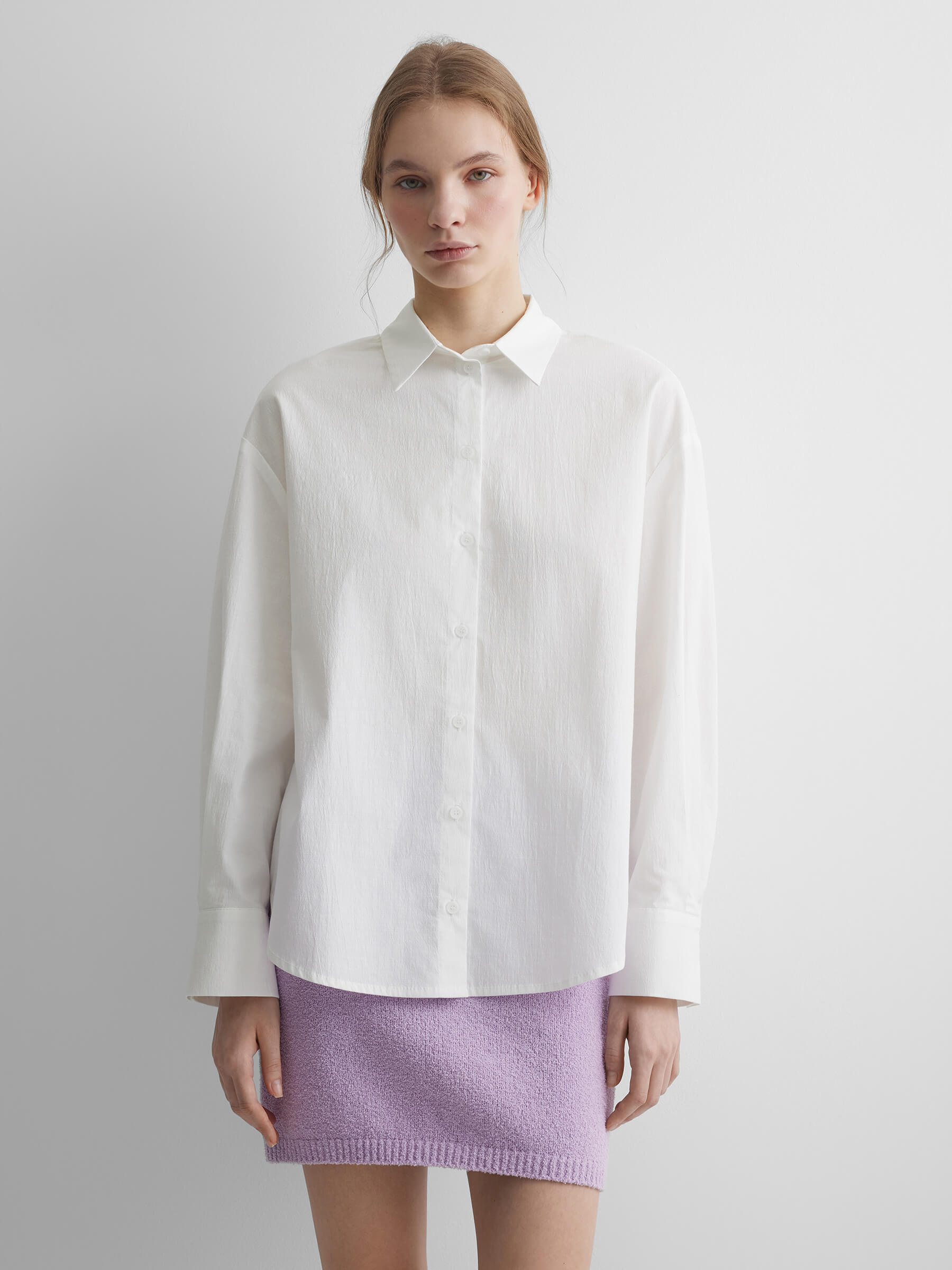 

Рубашка свободного кроя 0221 XS/S, молочный