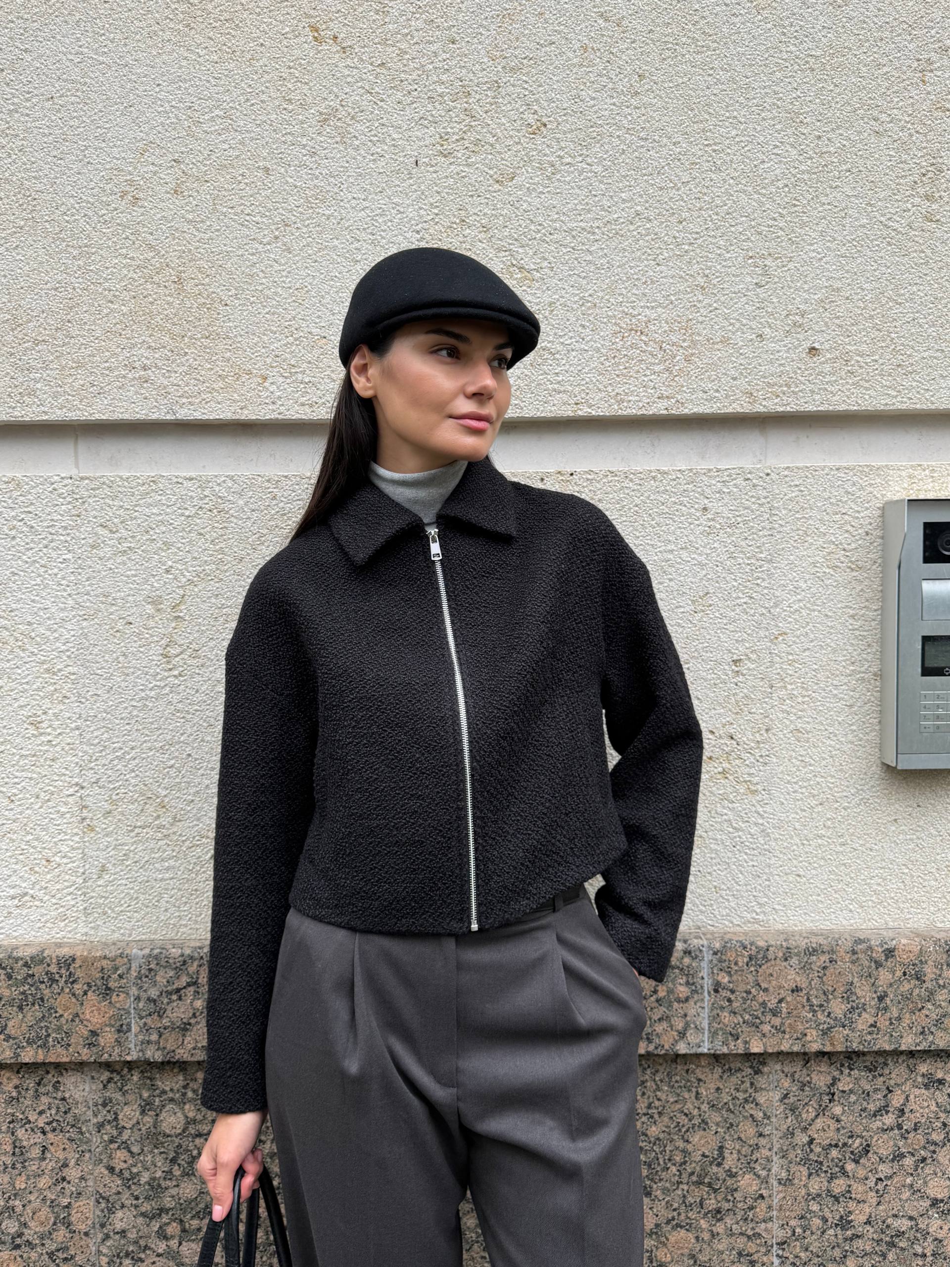 

Жакет из шерсти букле 0208 XS, черный