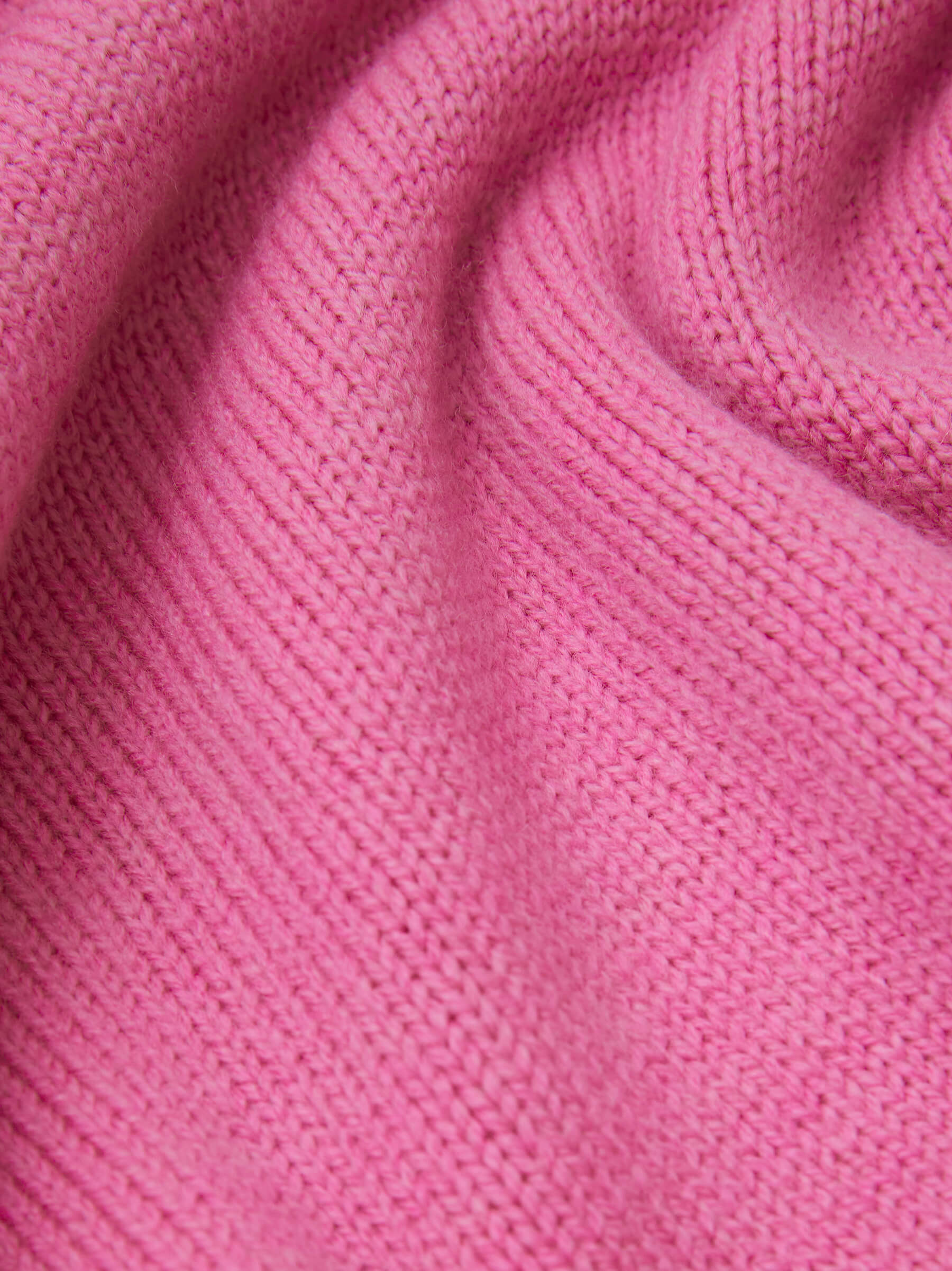 Джемпер-поло свободного кроя, розовая фуксия - фото 7