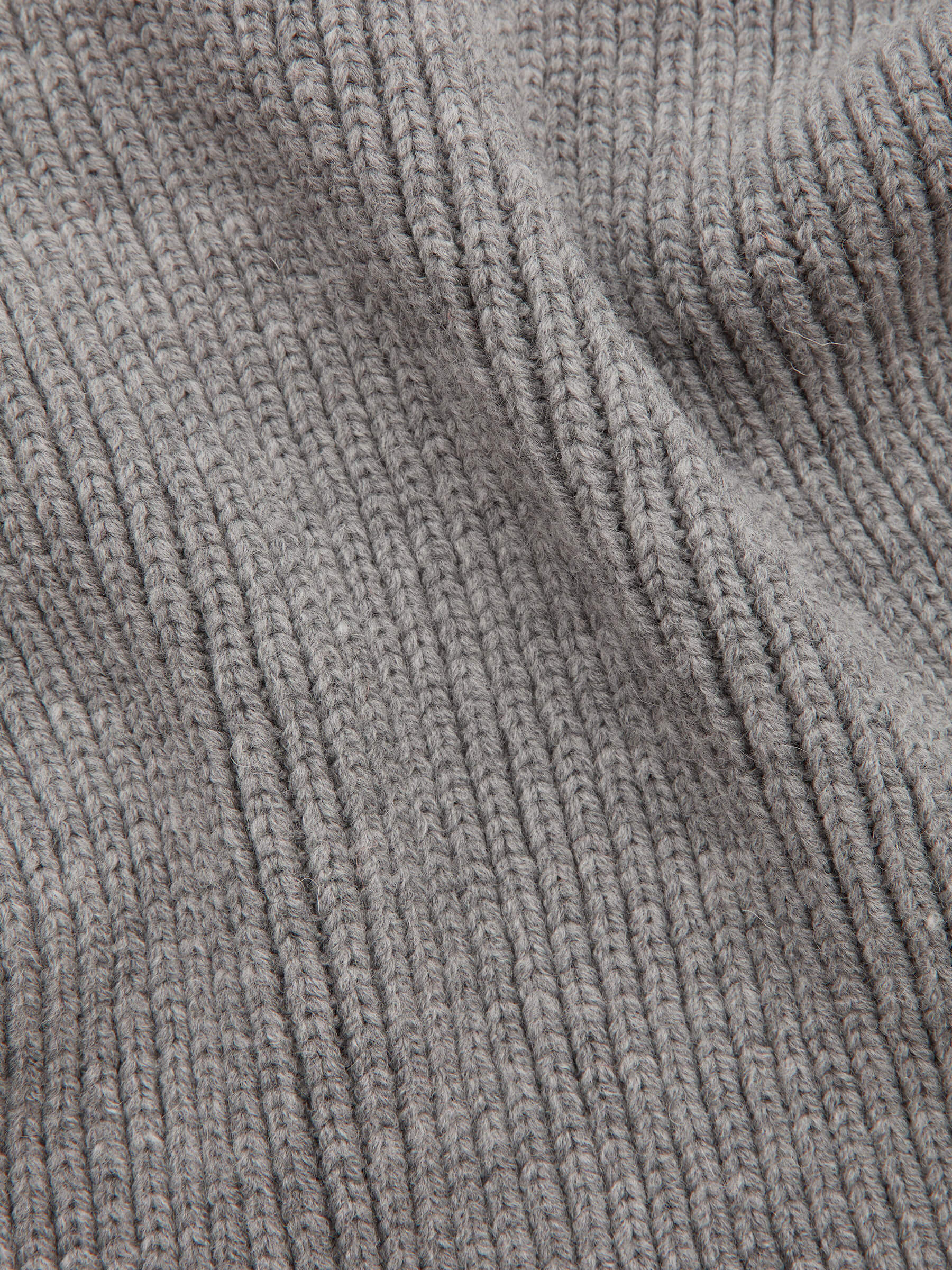 Шарф крупной вязки, серый - фото 5