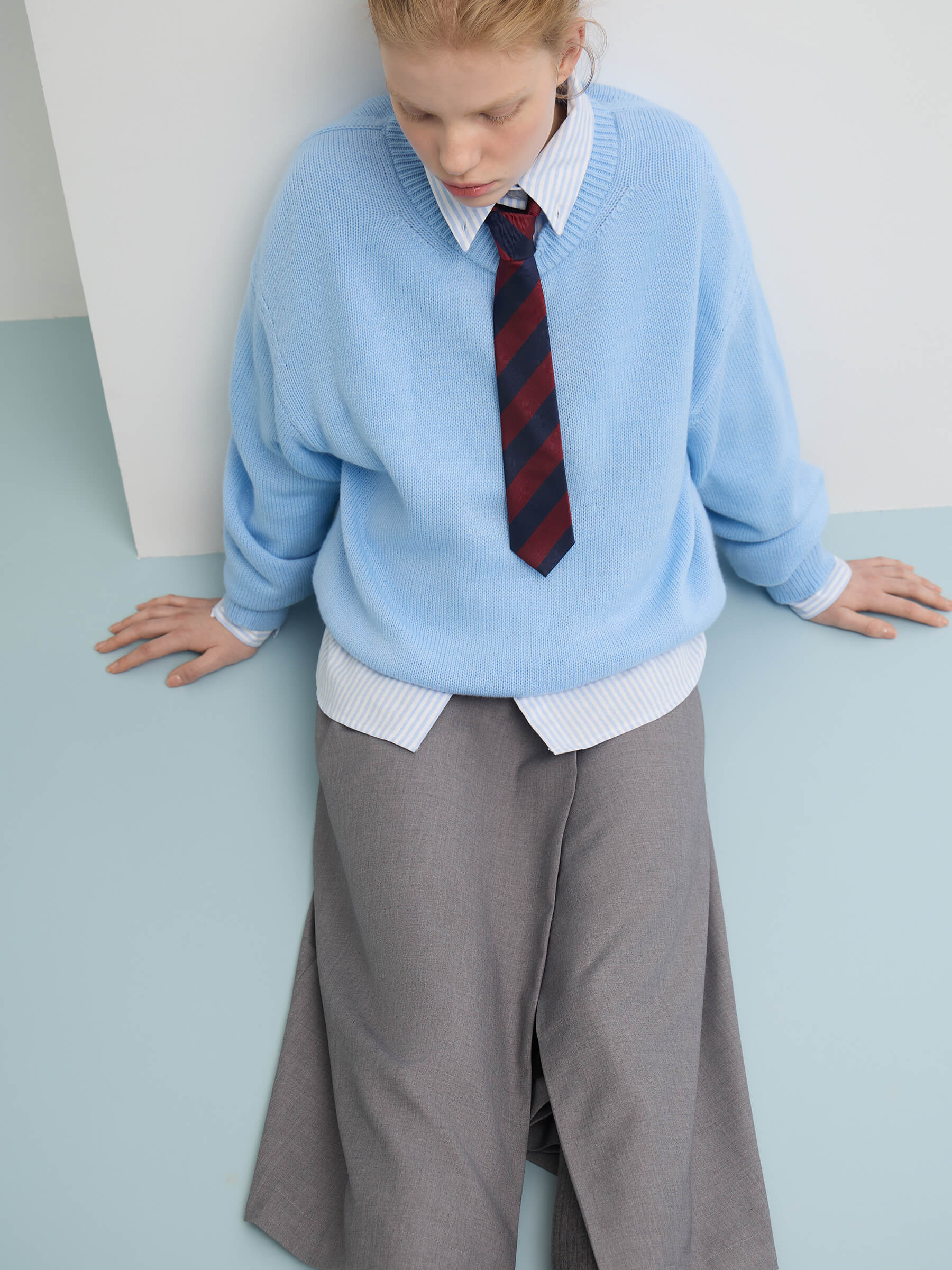 

Галстук в полоску 022, красный