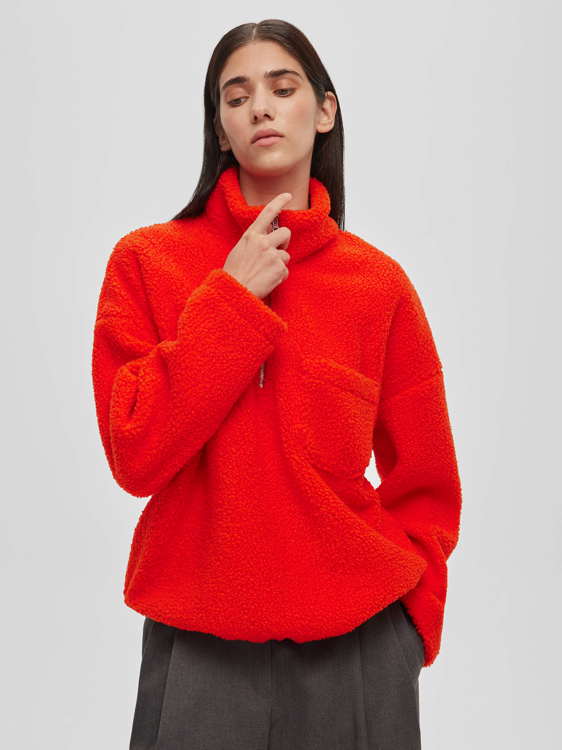 

Толстовка флисовая с замком 0210 XS/S, красный