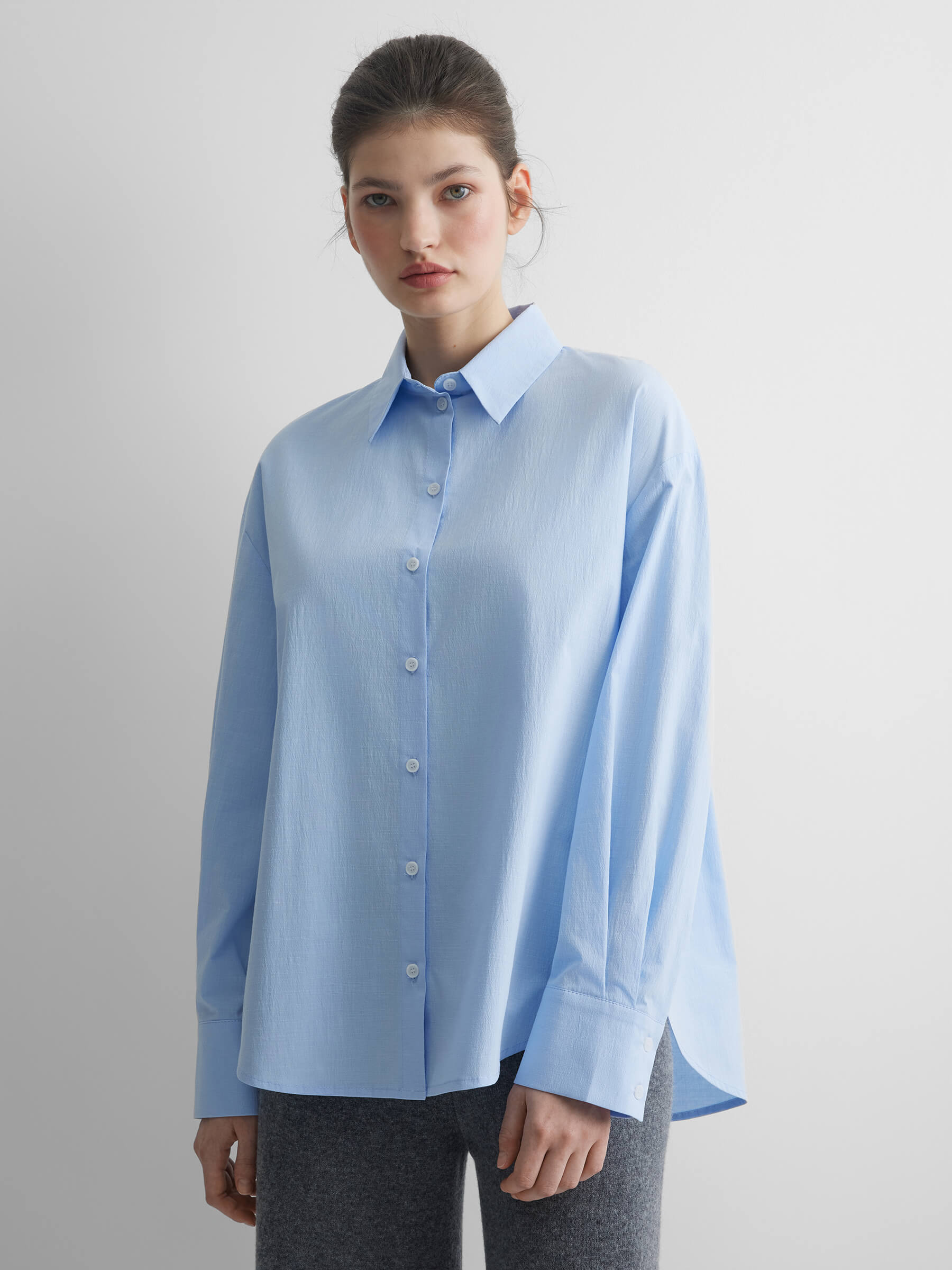 

Рубашка свободного кроя 0221 XS/S, голубой