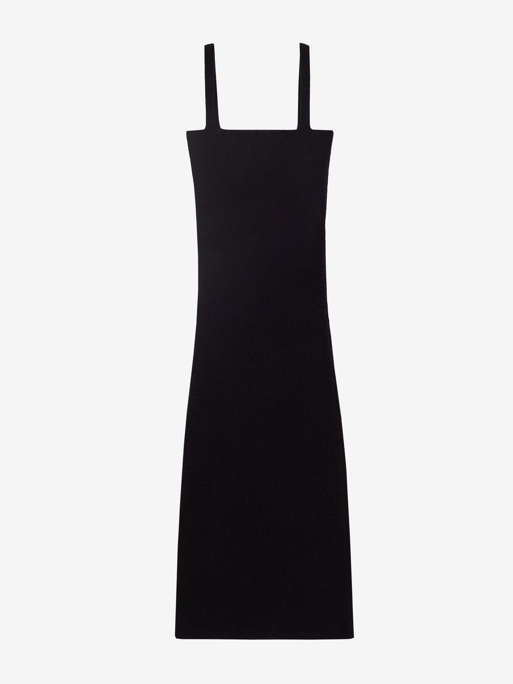 Платье с квадратным вырезом из вискозы, чёрный