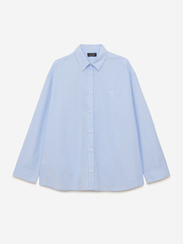 Рубашка свободного кроя в полоску, фото 1