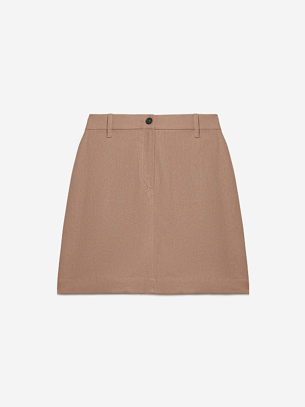 Юбка мини из льняной ткани, фото 1