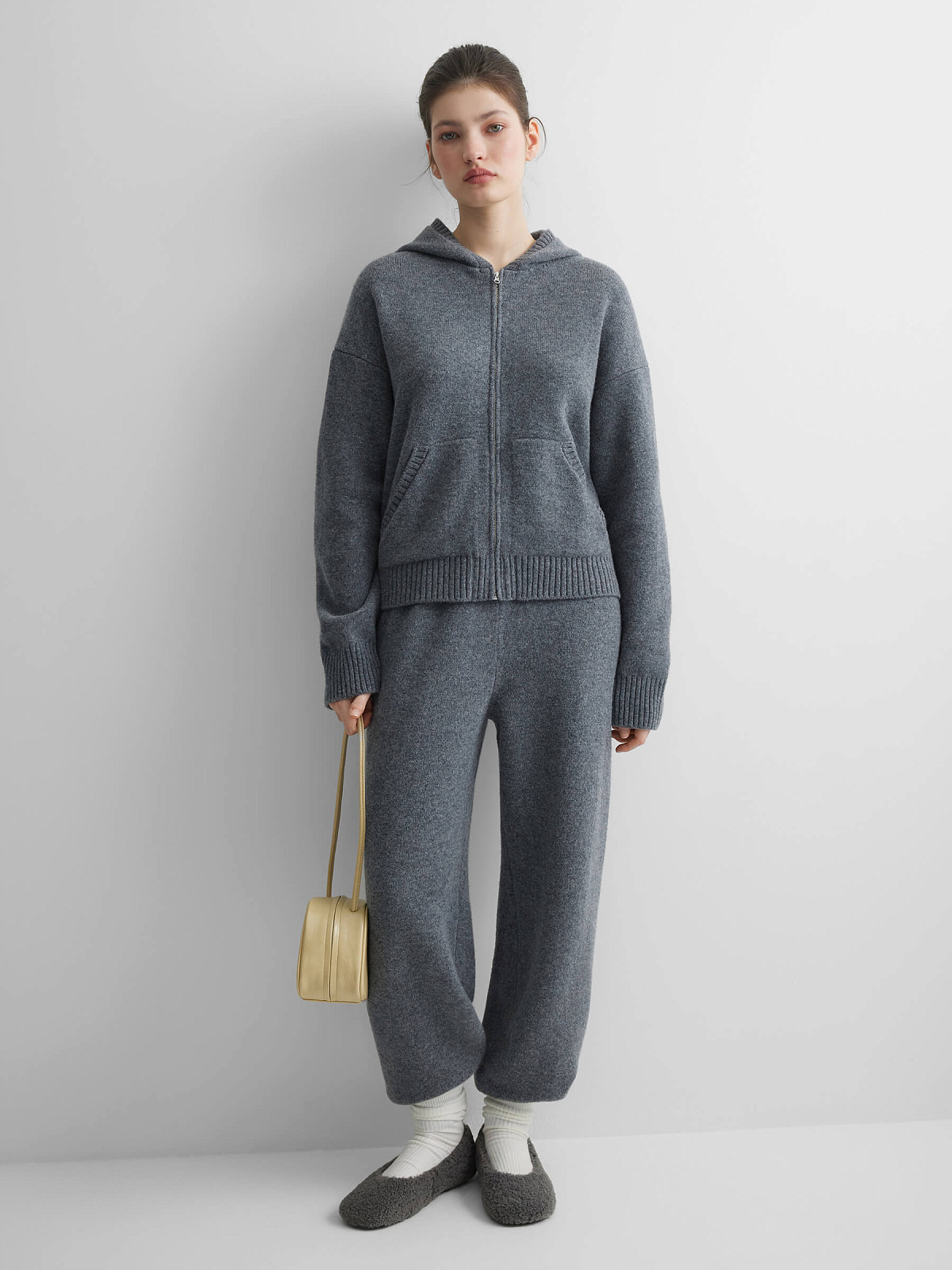 Худи из 100% мериноса, серый