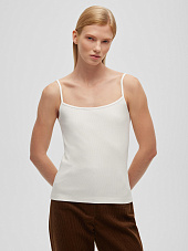 Майка на бретелях 0214, белый