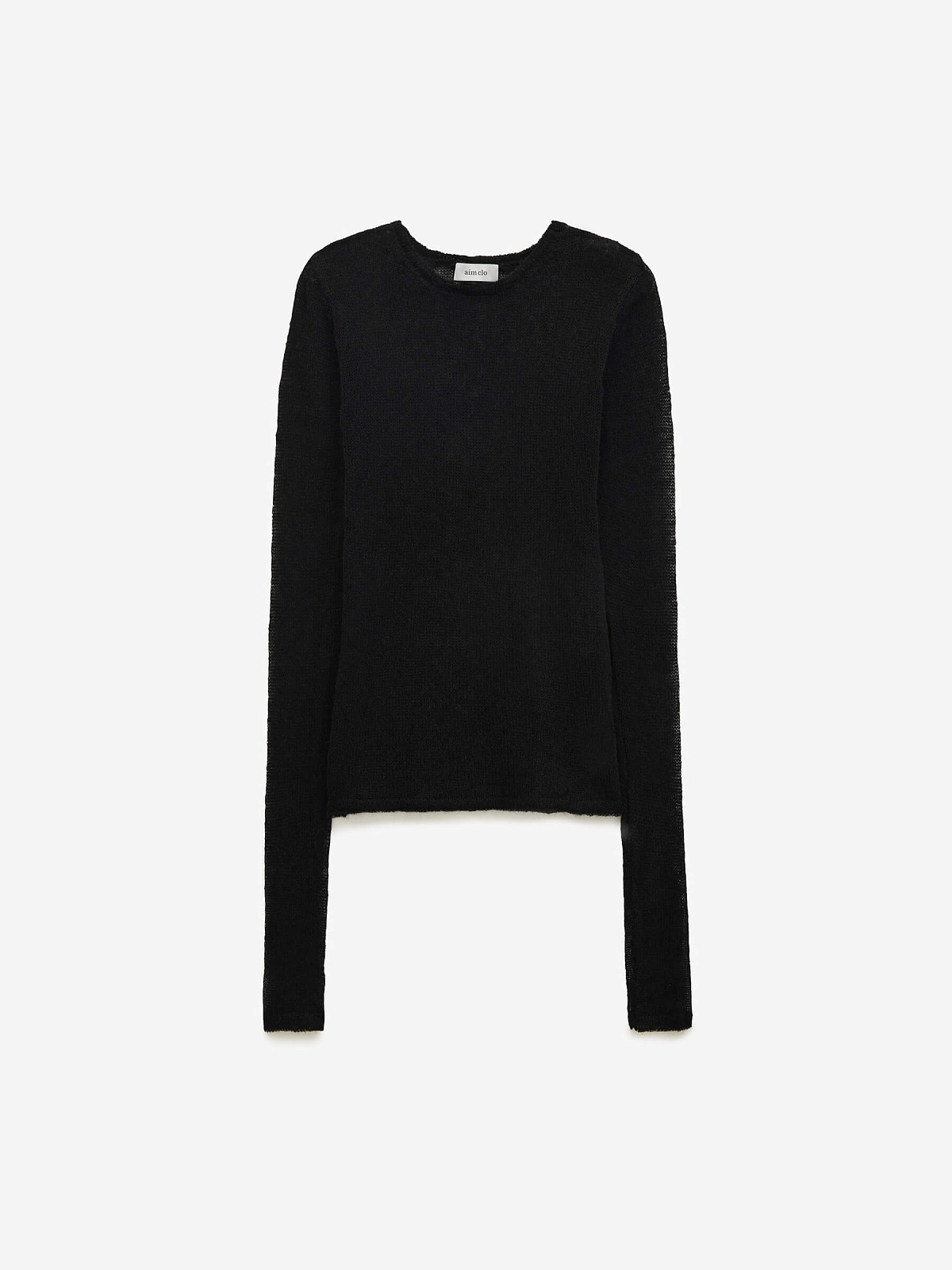 Джемпер вязаный из мохера, черный