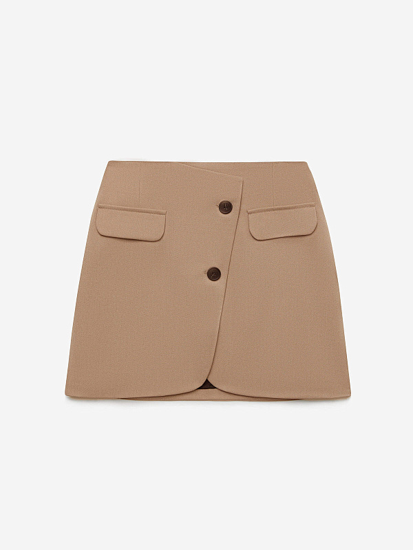 Юбка-мини из костюмной ткани, фото 1