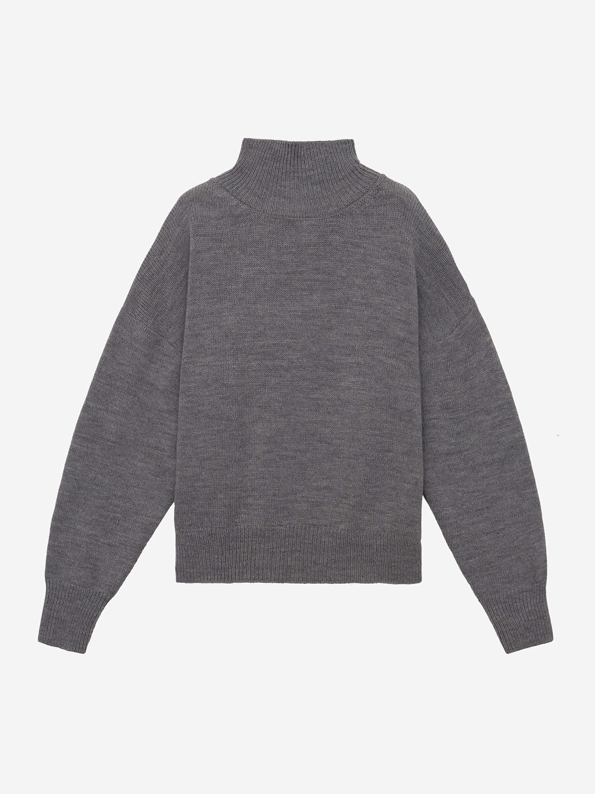 Свитер свободного кроя, серый