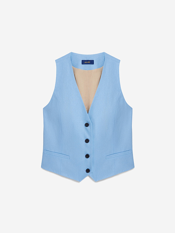 Жилет из льняной ткани, фото 1