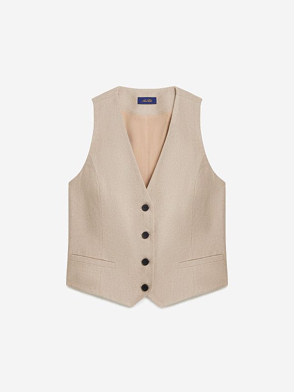 Жилет из льняной ткани, фото 1