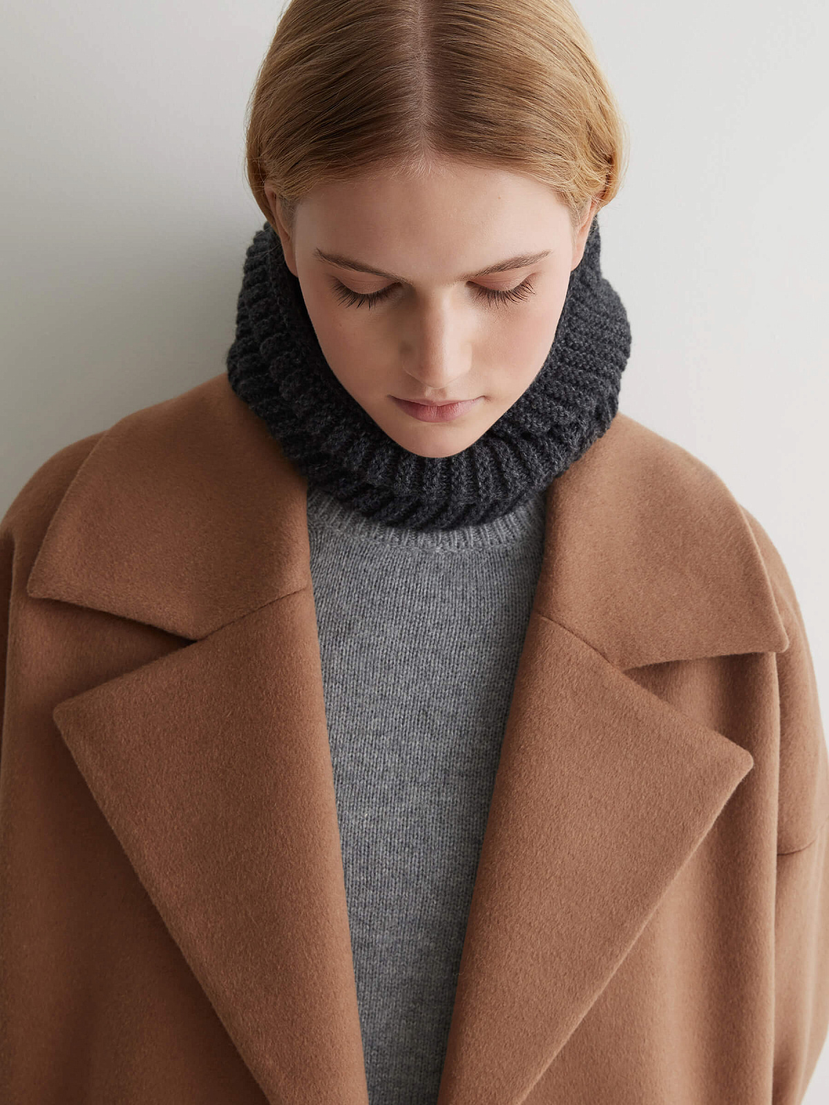 Капюшон-шарф, антрацит