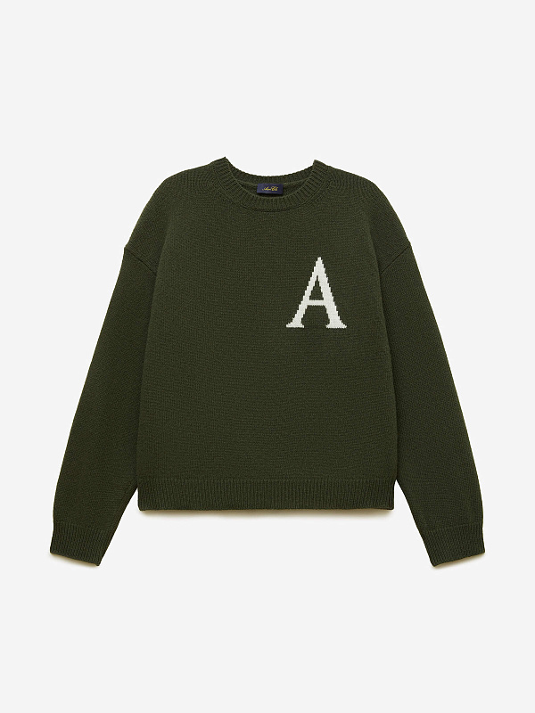 Джемпер свободного кроя с интарсией "А", фото 1