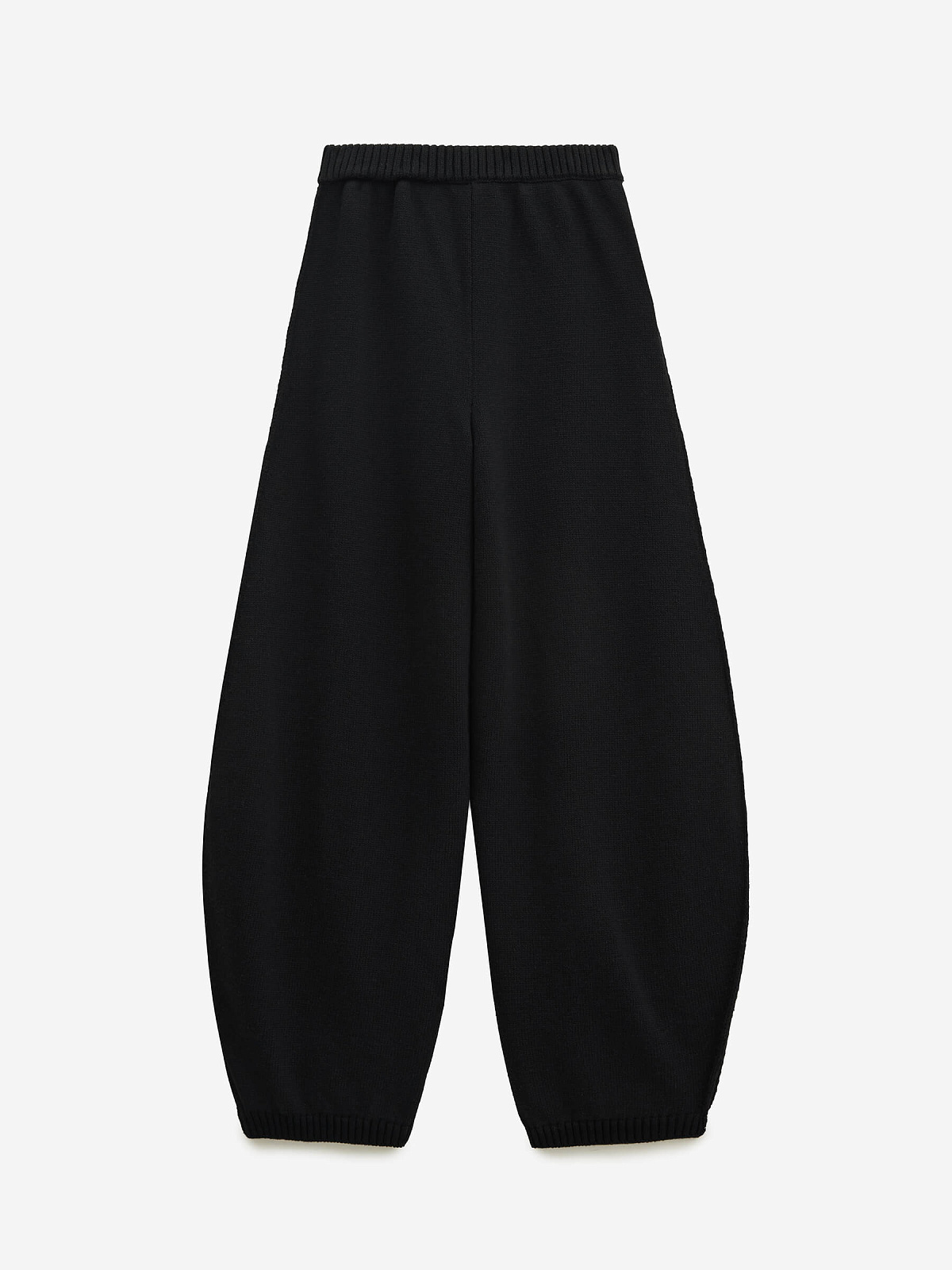 Брюки объемные из 100% хлопка, черный