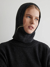 Капор из шерсти, антрацит