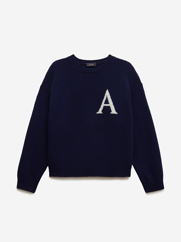 Джемпер свободного кроя с интарсией "А", фото 1