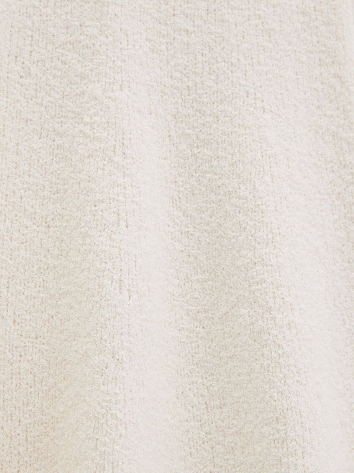 Платье поло с длинным рукавом из хлопка букле, белый