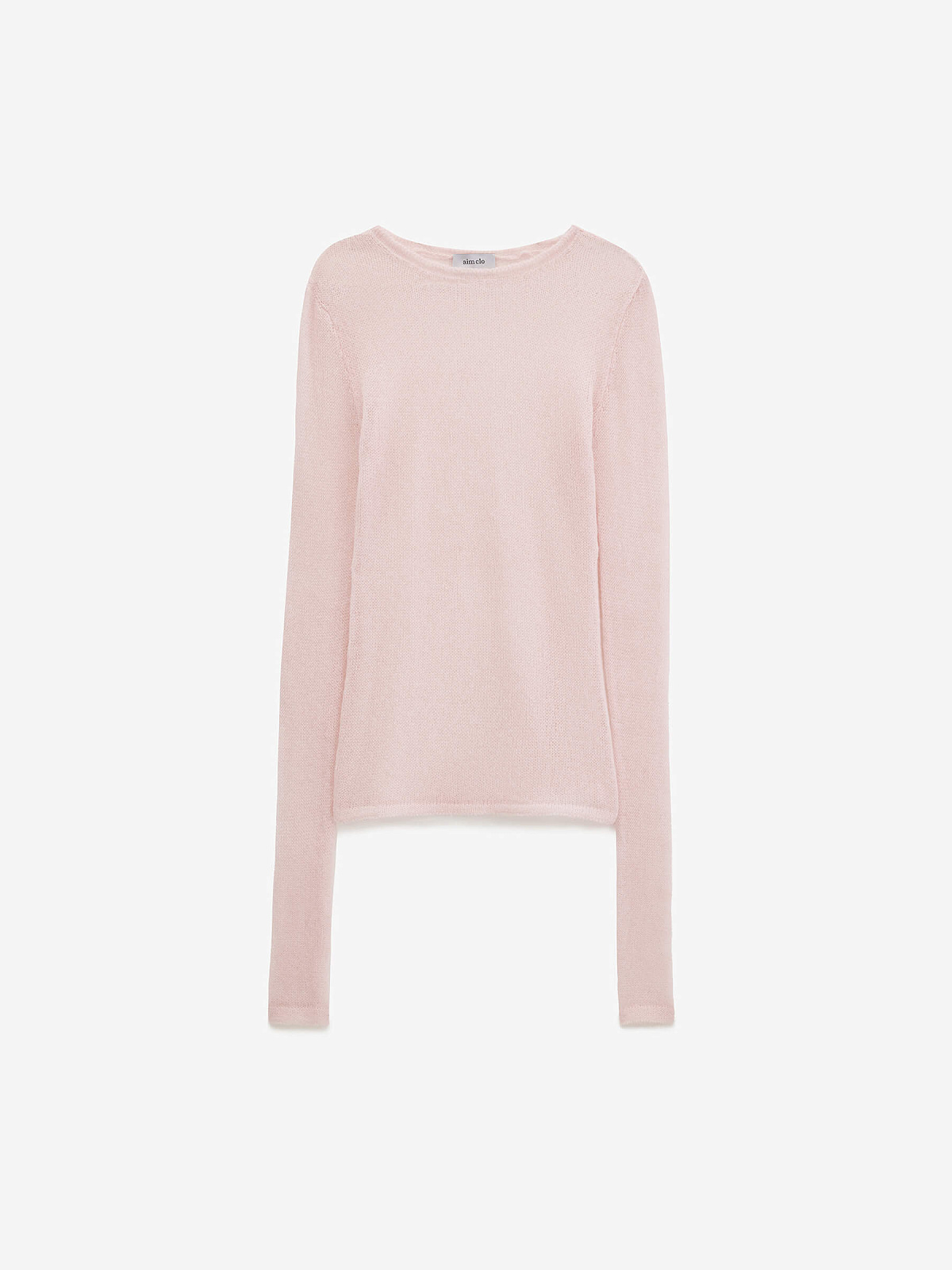 Джемпер вязаный из мохера, розовый