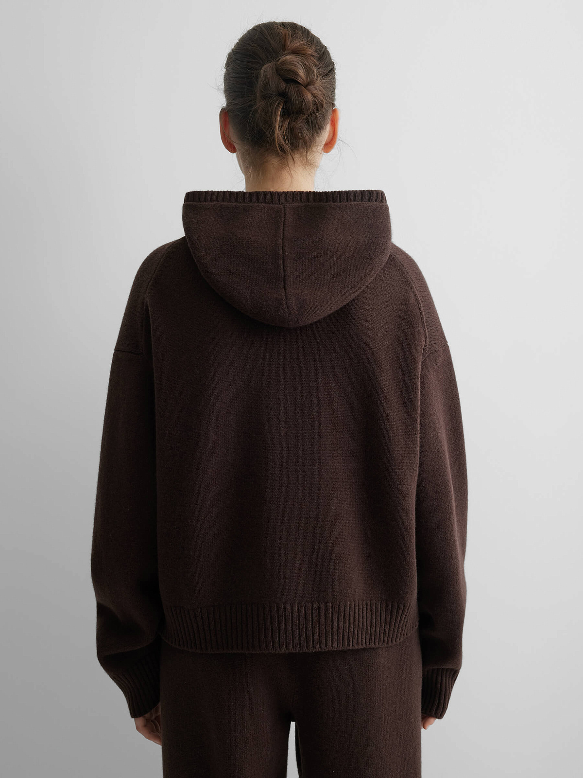 Худи из 100% мериноса, коричневый