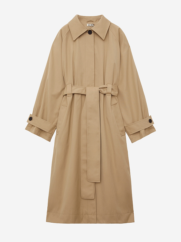 Тренч однобортный свободного кроя, фото 1