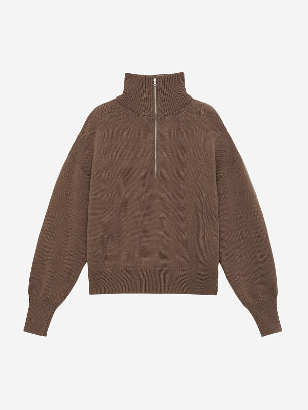 Свитер свободного кроя с замком, фото 1