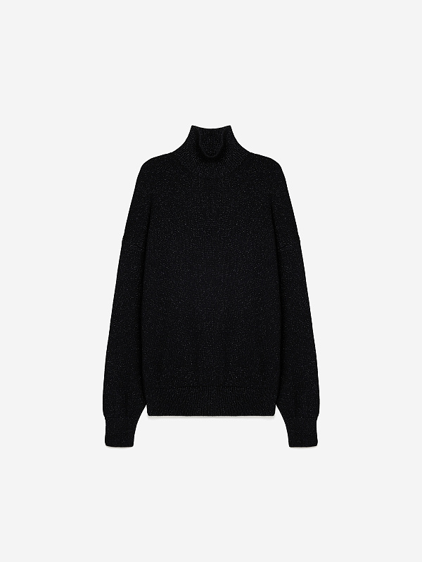 Свитер свободного кроя с ангорой с люрексом, фото 1