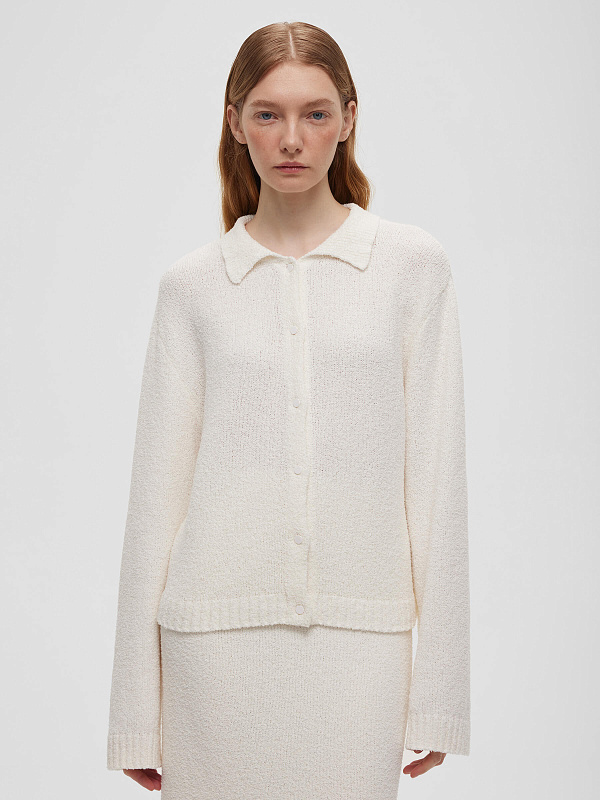 Кардиган из хлопка букле, фото 1