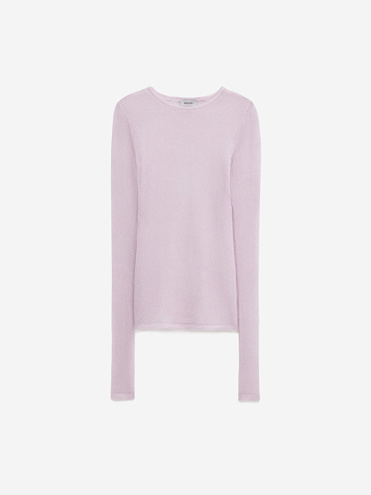 Джемпер вязаный из мохера, лавандовый