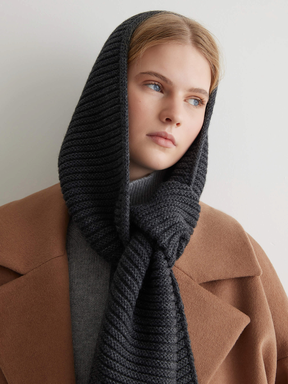 Капюшон-шарф, антрацит