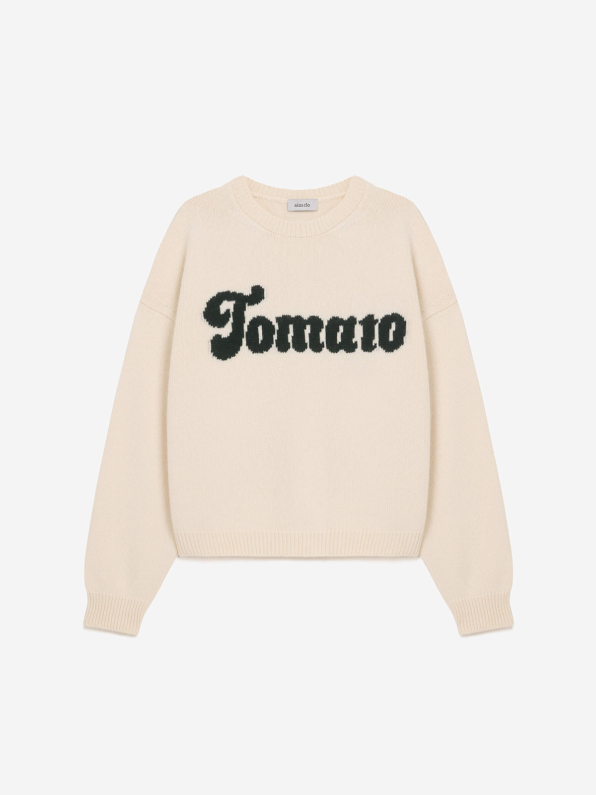 Джемпер с интарсией Tomato, молочный