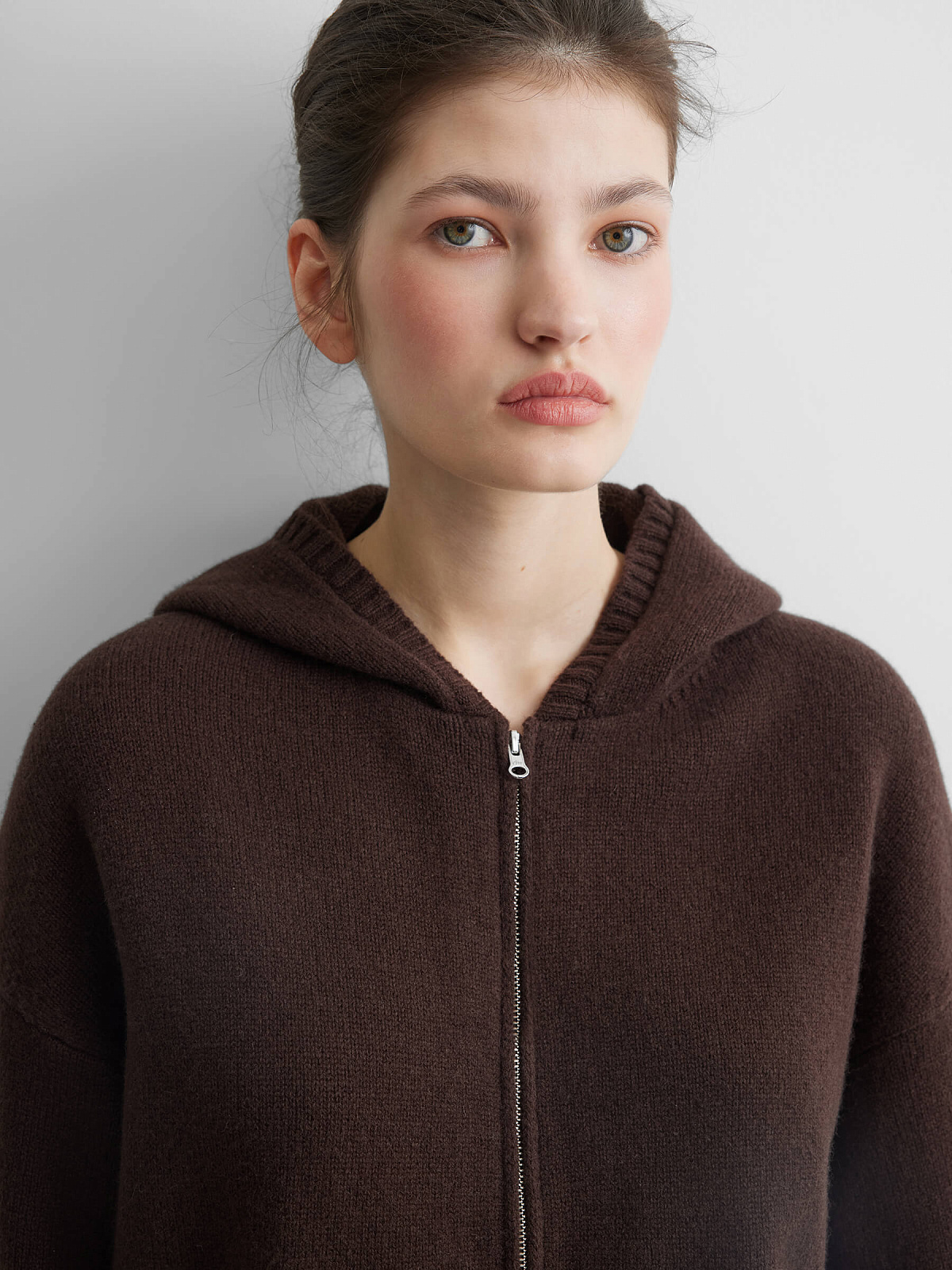 Худи из 100% мериноса, коричневый