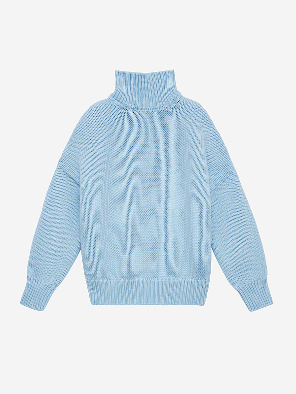 Свитер свободного кроя крупной вязки, фото 1