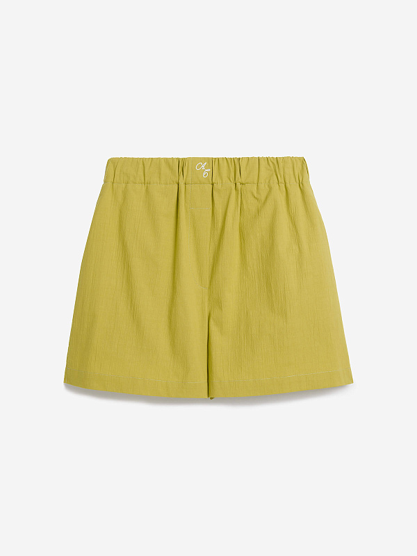 Шорты короткие из хлопка, оранжевый, фото 1