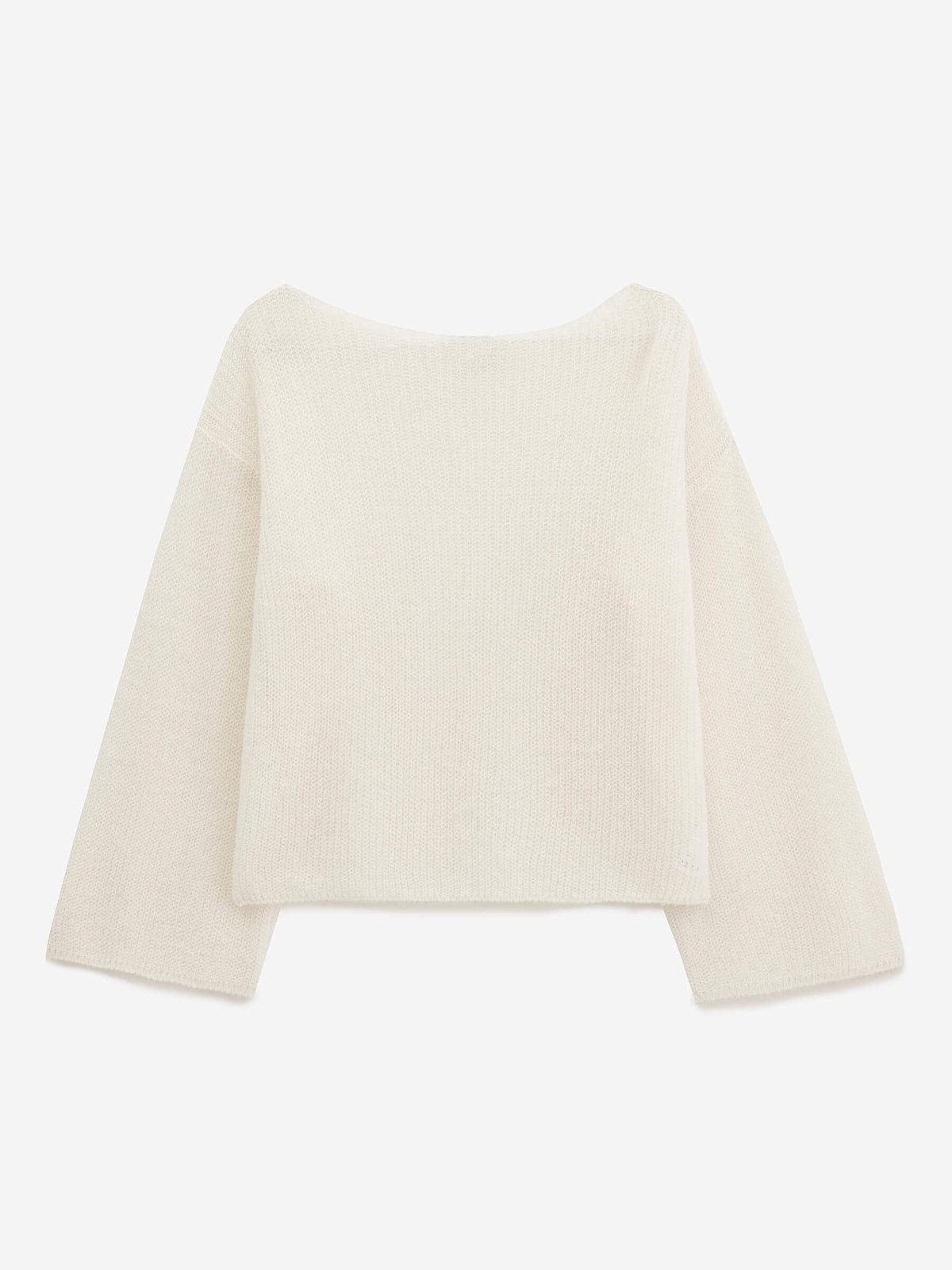 Джемпер из мохера прозрачный, молочный