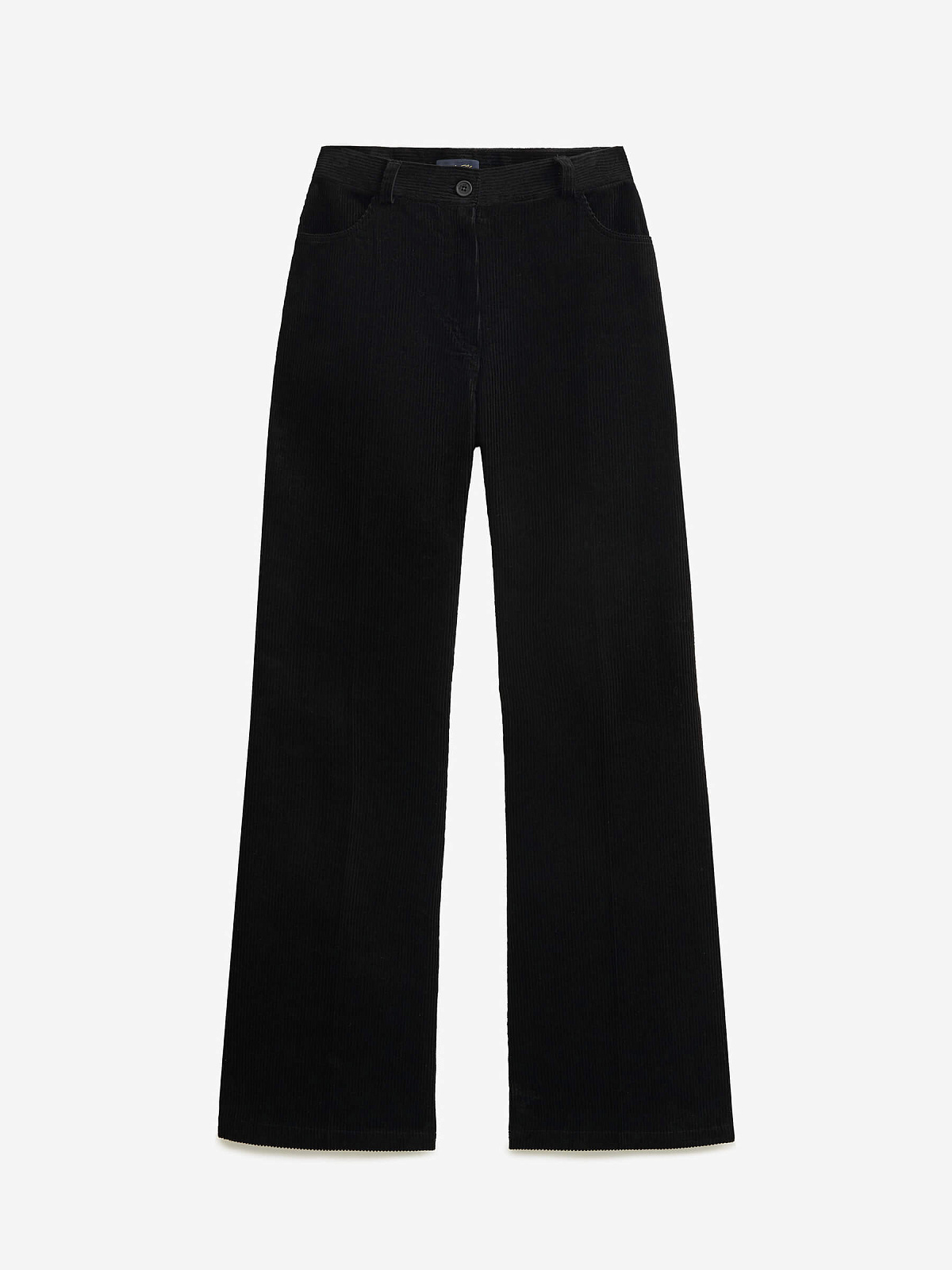 Брюки клеш из вельвета 0131, черный