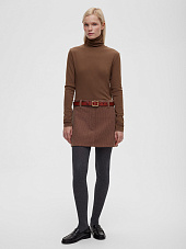 Юбка-мини из вельвета 0162, песочный