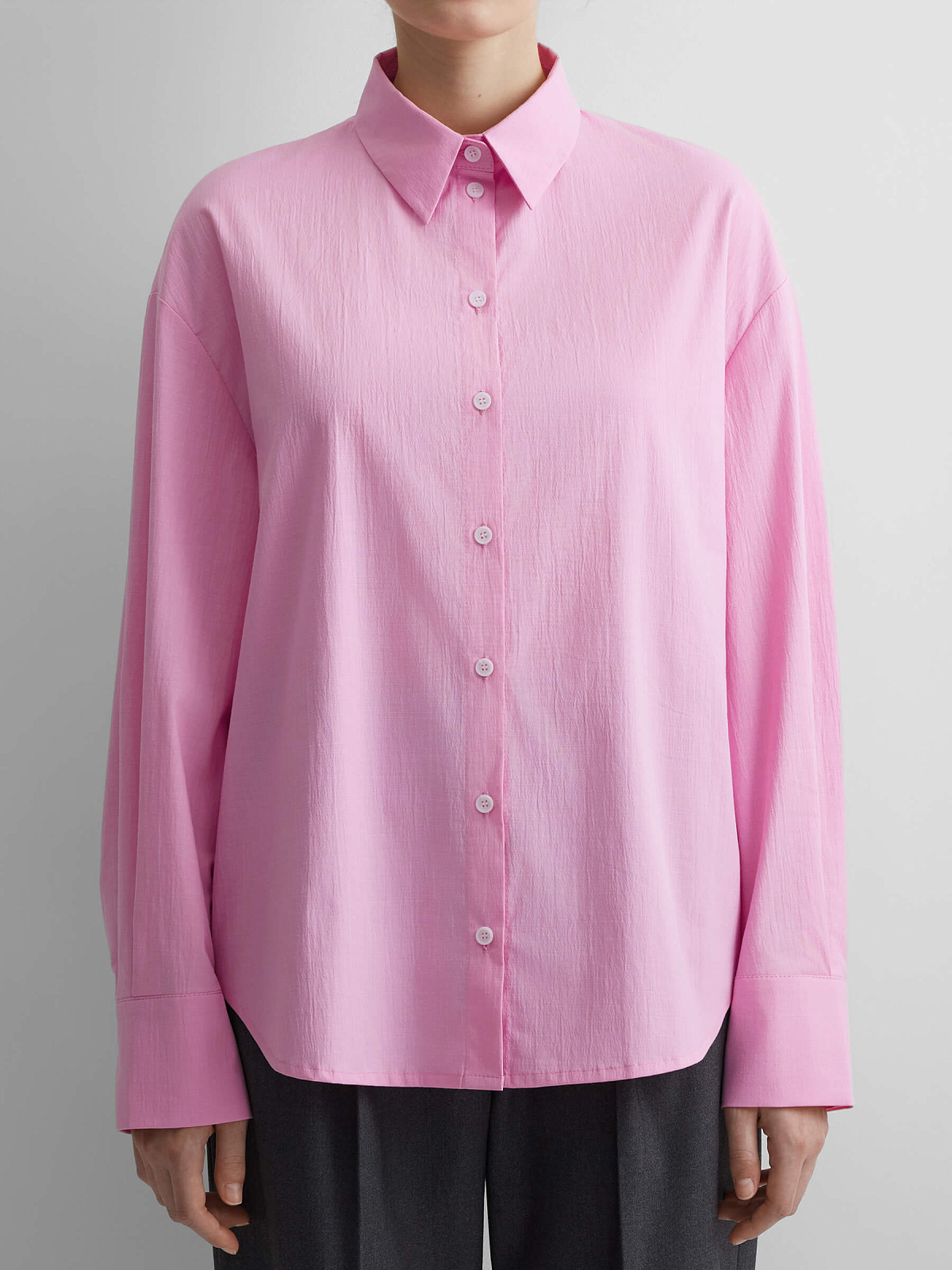 Рубашка свободного кроя 0221, розовый