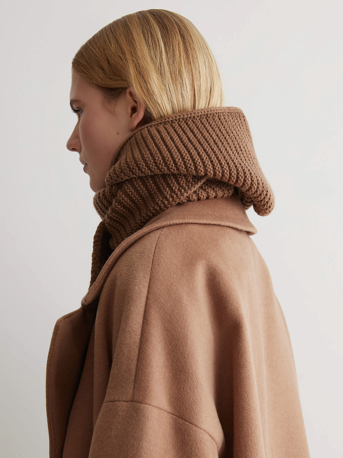 Капюшон-шарф, кофейный