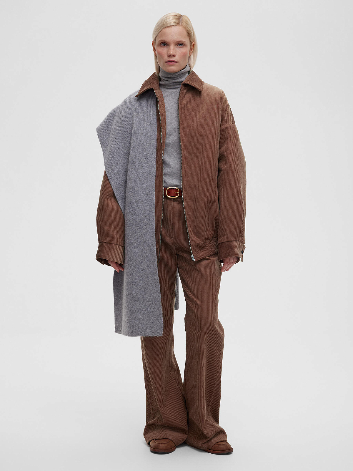 Куртка из вельвета 0161, песочный