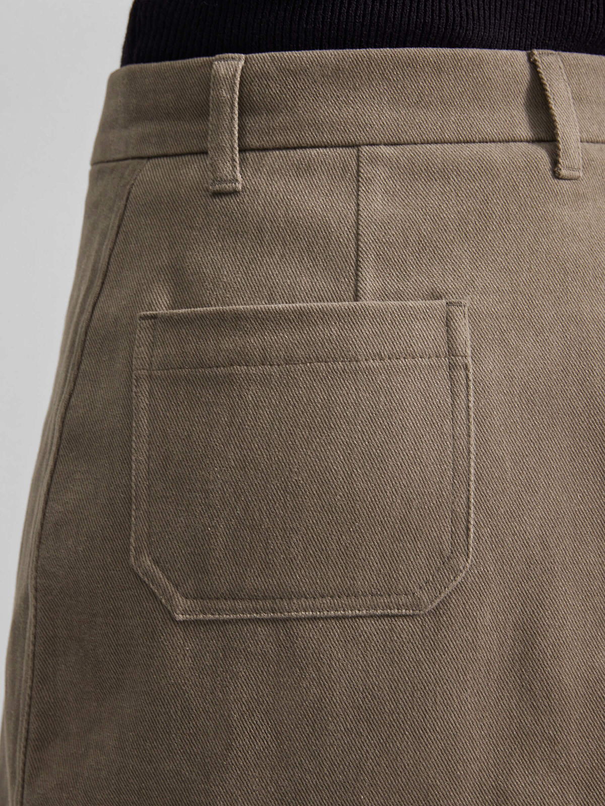 Юбка мини из денима 0218, хаки