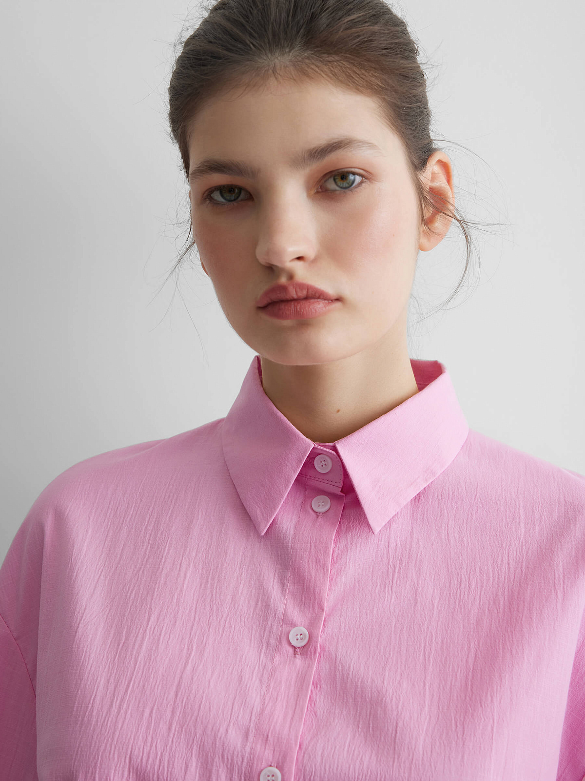 Рубашка свободного кроя 0221, розовый