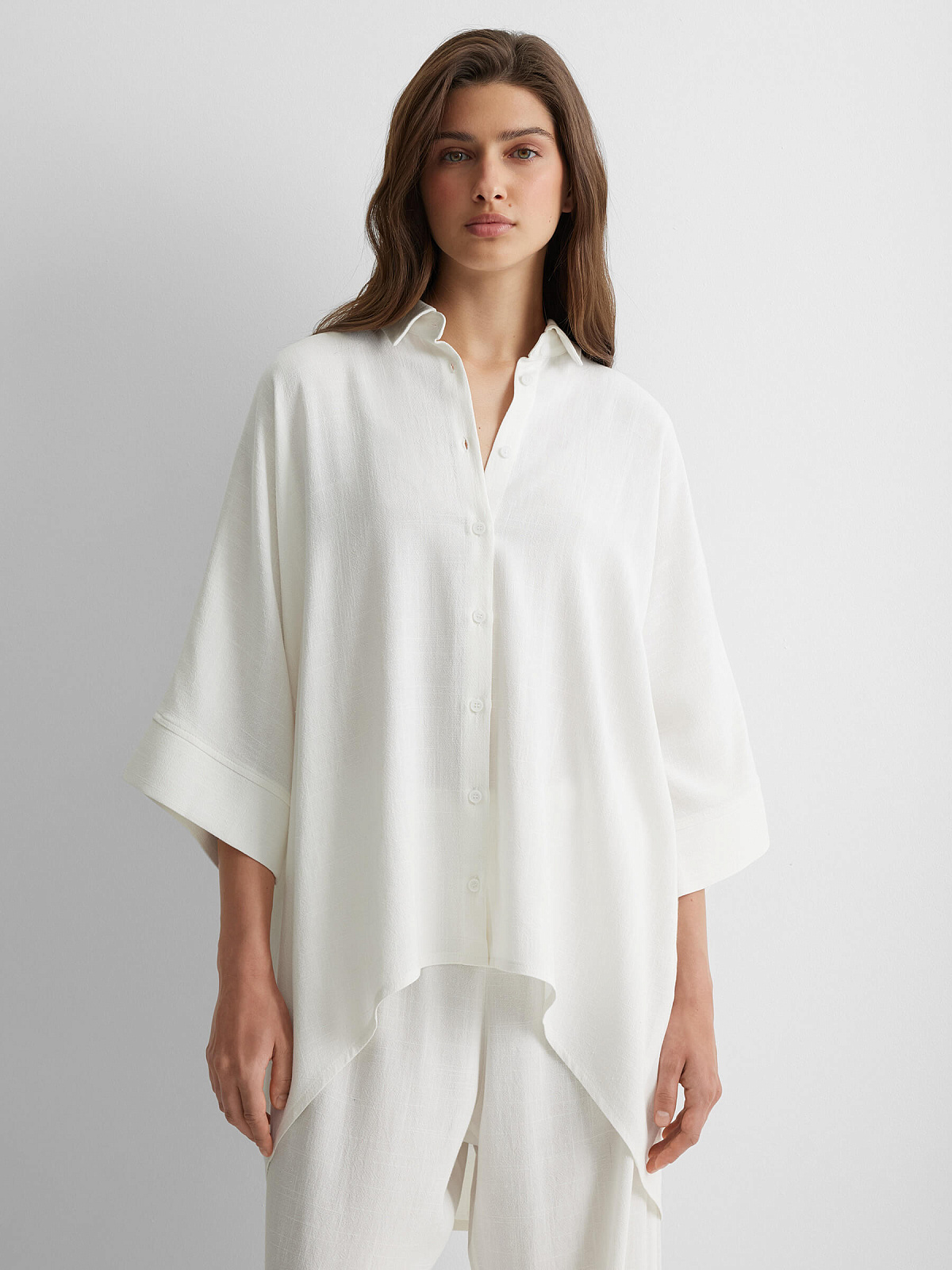 Костюм изо льна 0222, белый