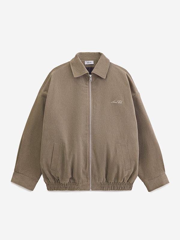 Бомбер утепленный из денима с вышивкой, фото 1