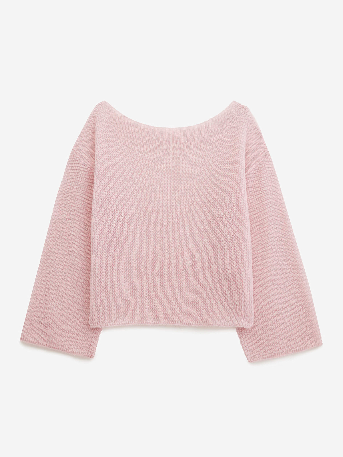 Джемпер из мохера прозрачный, розовый